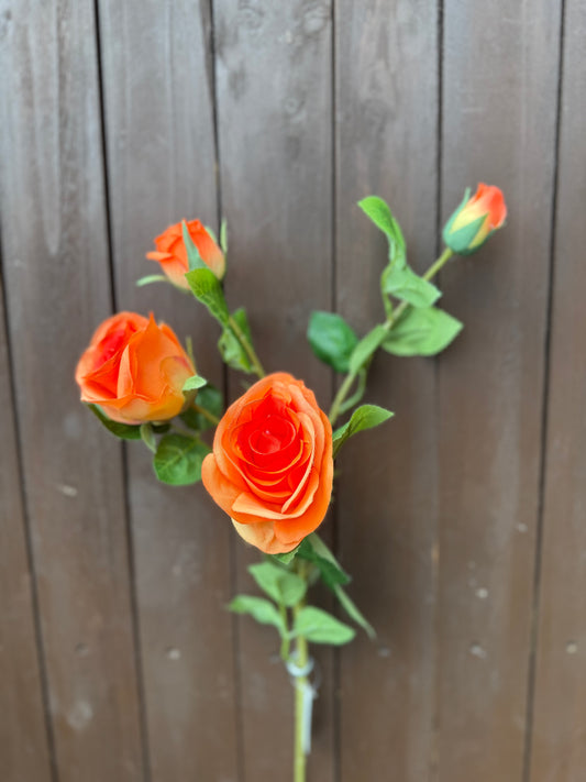 68cm MULTI ROSE SPRAY ORANGE