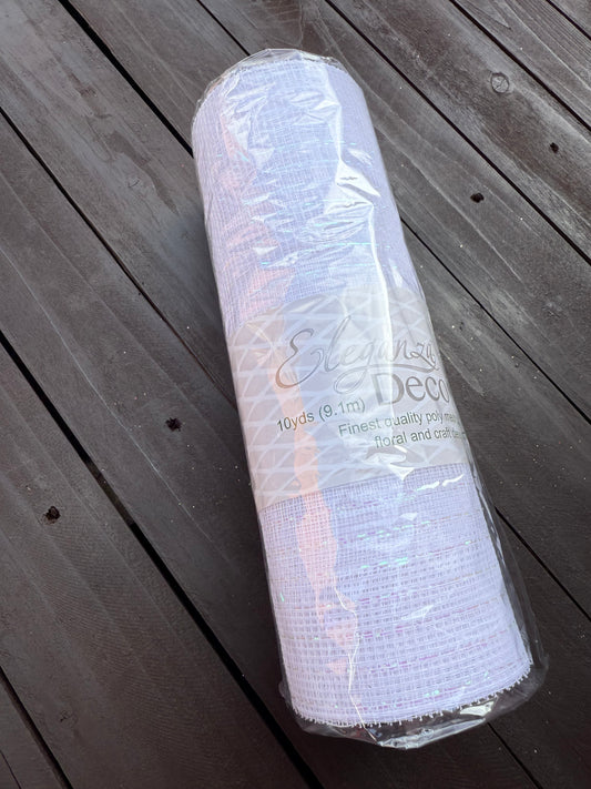 METALLIC WHITE DECOMESH