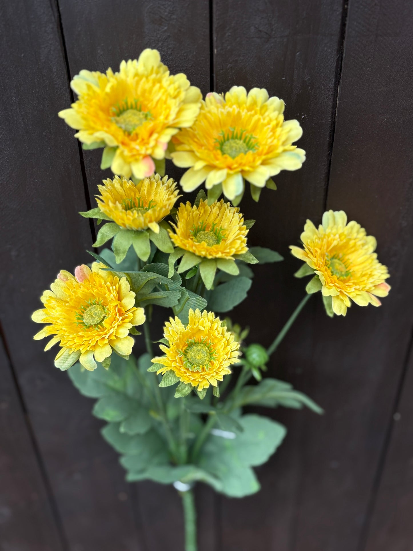 SILK WILD GERBERA SPRAY YELLOW