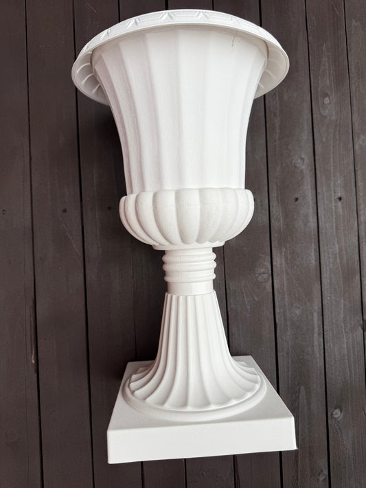 41cm PLASTIC TALL URN PLANTER - 3 SECTIONS