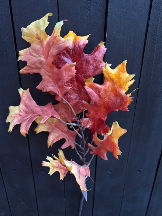 67cm PREMIUM OAK LEAF ORANGE/RED