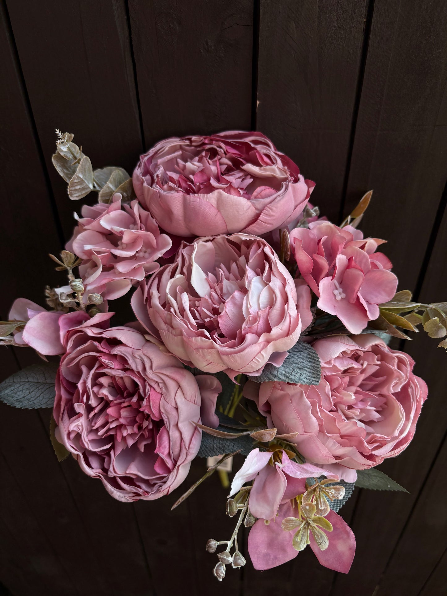 44cm CRUNCH PEONY HYDRANGEA & ALSTRO BUSH PINK