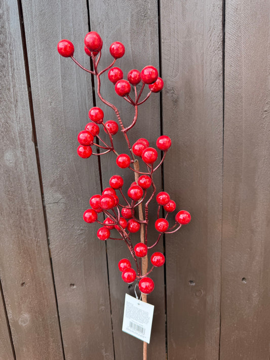 53cm BERRY STEM DK RED