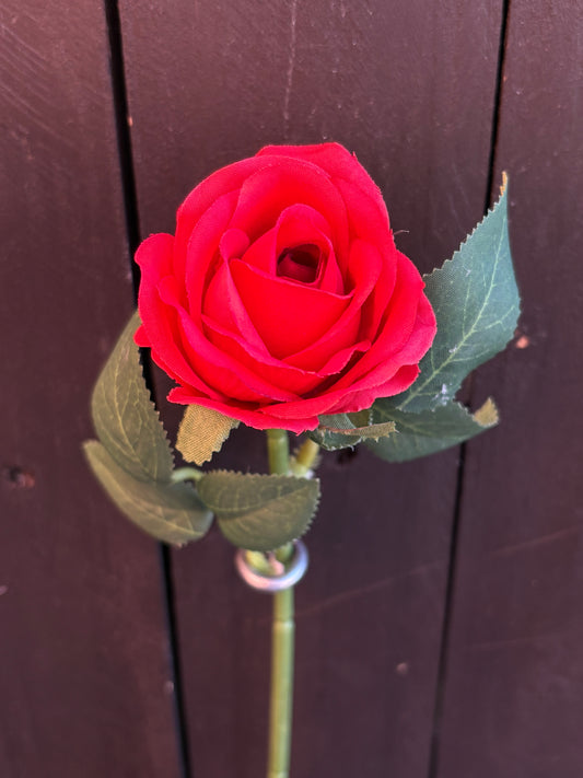 28cm SINGLE SMALL ROSE RED