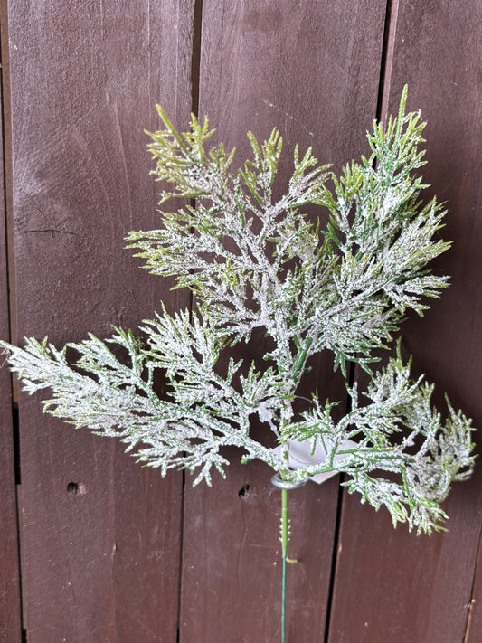 33CM FROSTED TRIPLE BRANCH
