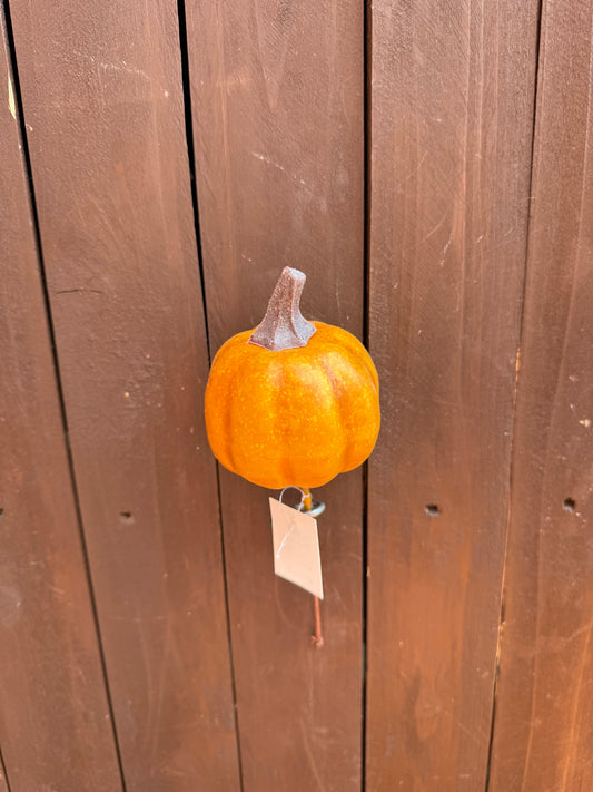 22cm AUTUMN PLASTIC PUMPKIN SINGLE PICK LIGHT ORANGE