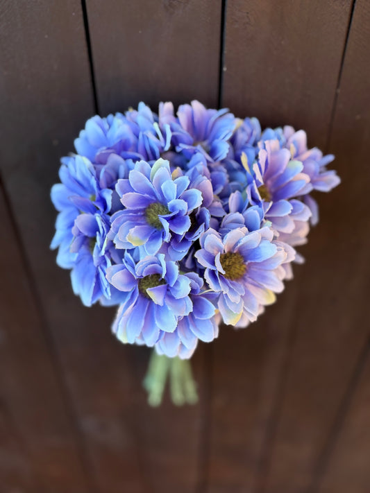30cm MINI GERBERA BUNDLE BLUE