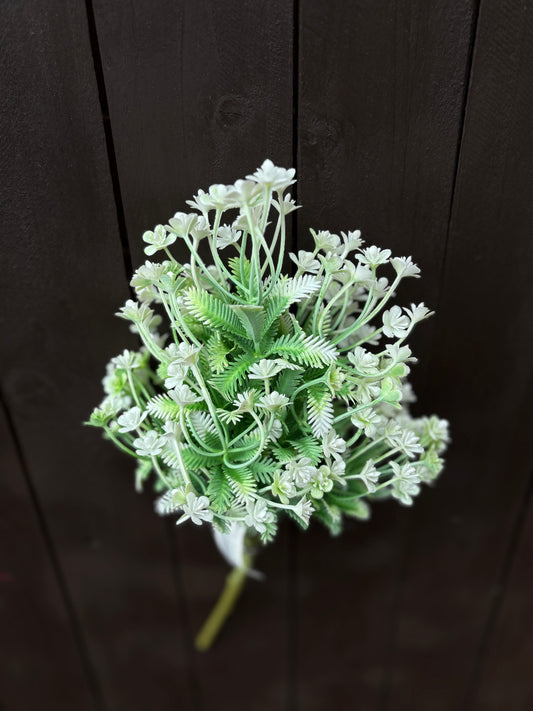 PLASTIC AZALEA FOLIAGE WHITE