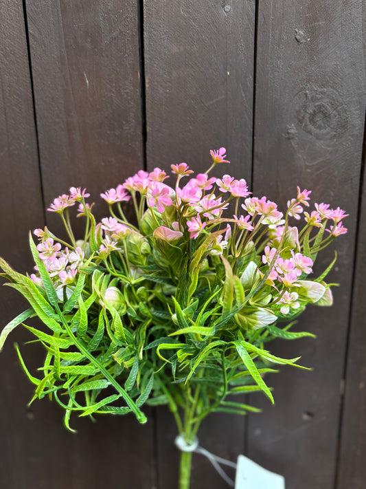 MINI FLOWER FOLIAGE & FERN PINK
