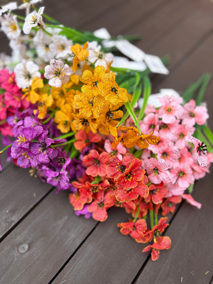 33cm ASSORTED MINI DAISY BUSH x 12pcs
