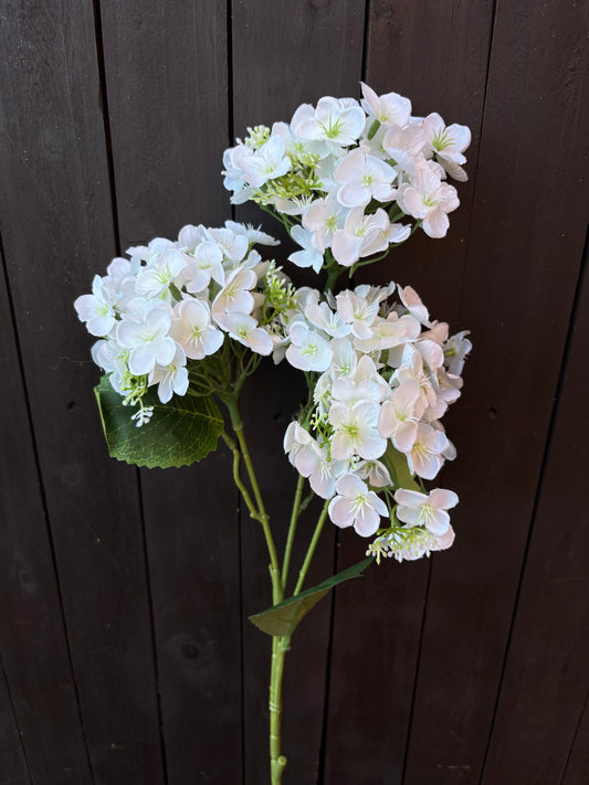 72cm BUDDING HYDRANGEA SPRAY IVORY