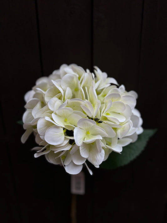 45cm REAL LOOK HYDRANGEA IVORY