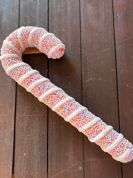 33cm LARGE CANDY CANE BOBBLE PINK