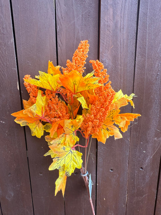 36cm AUTUMN ASTILBE LEAF ORANGE