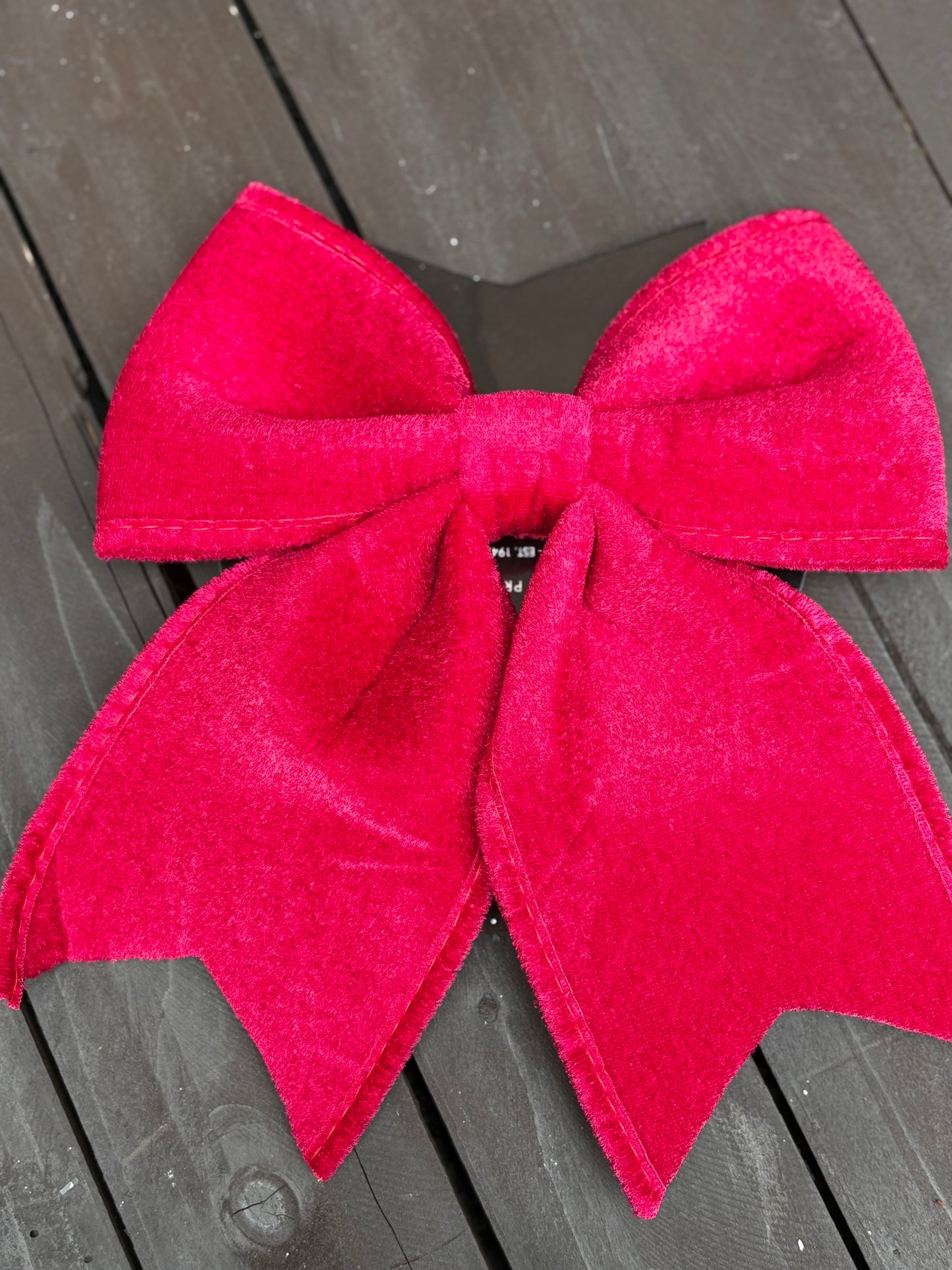 24cm VELVET BOW DARK RED