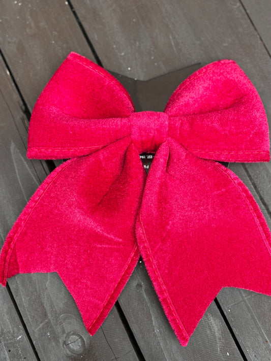 24cm VELVET BOW DARK RED