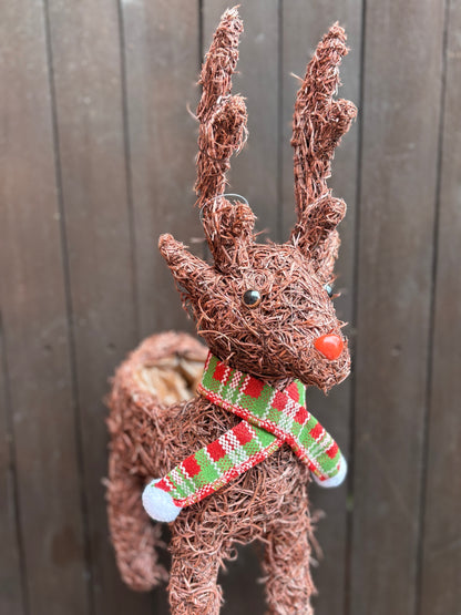45cm NATURAL SALIM STANDING REINDEER PLANTER