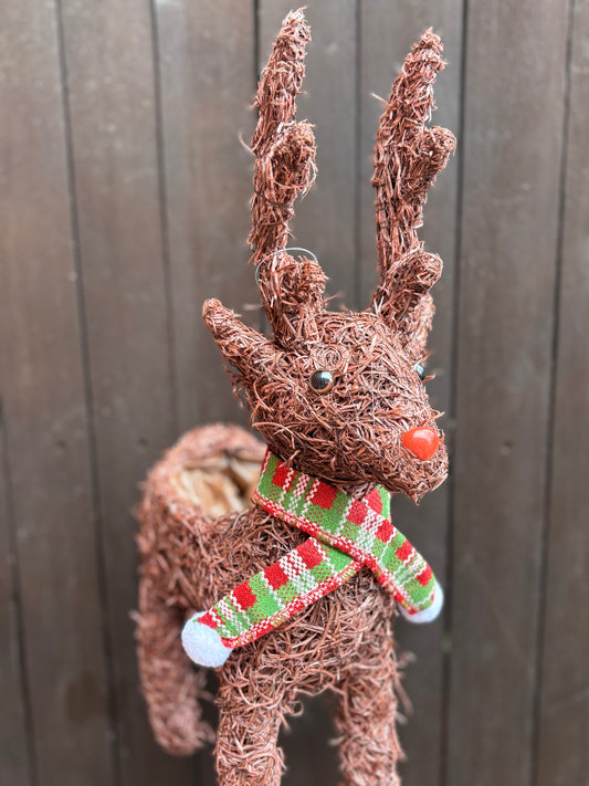 45cm NATURAL SALIM STANDING REINDEER PLANTER