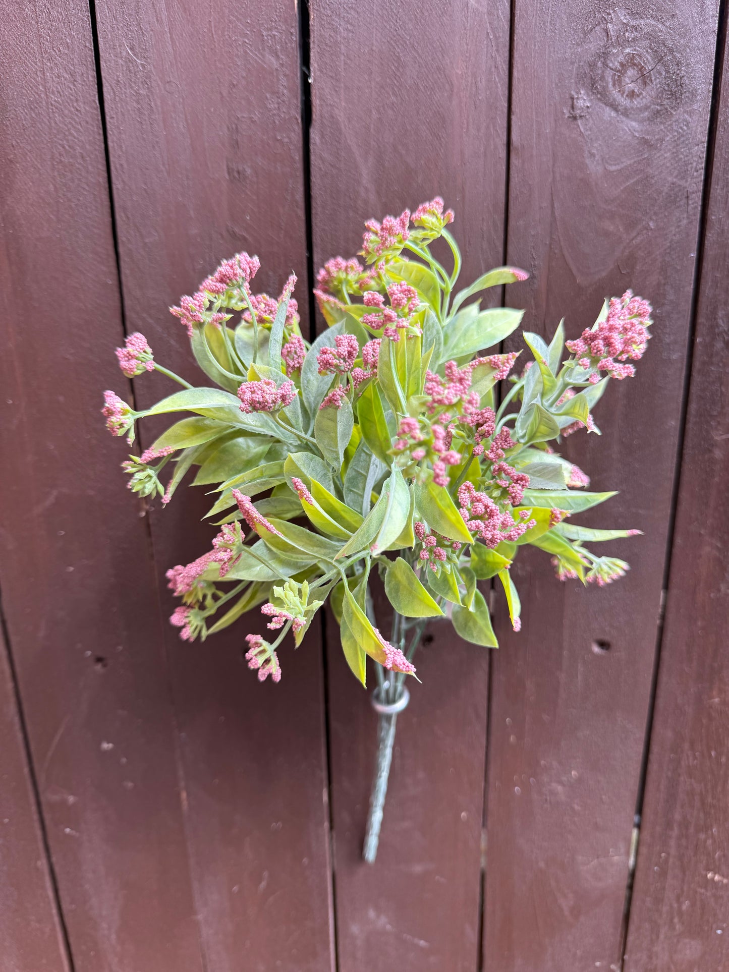 30CM FROSTED LOOK BERRY BUSH PINK