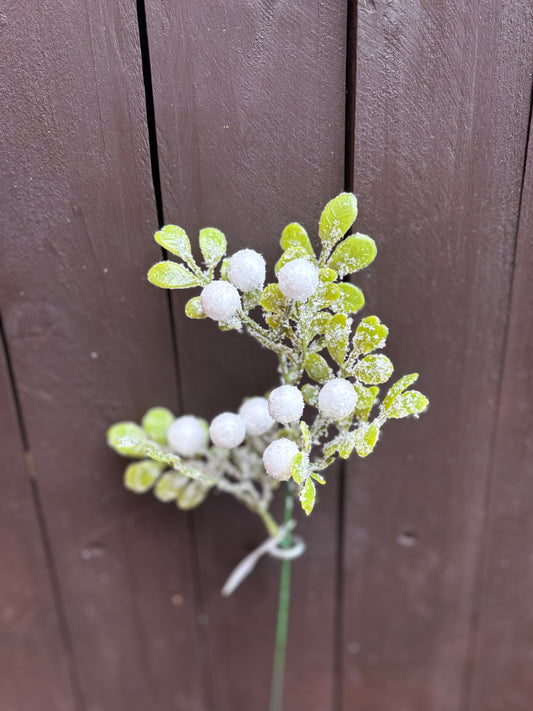 36cm FROSTED BERRY PICK WHITE/GREEN
