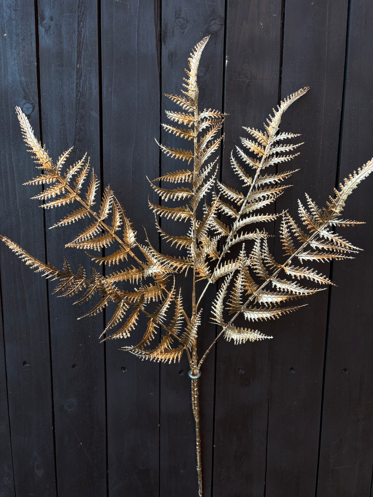 73cm METALLIC SPIKY FERN GOLD