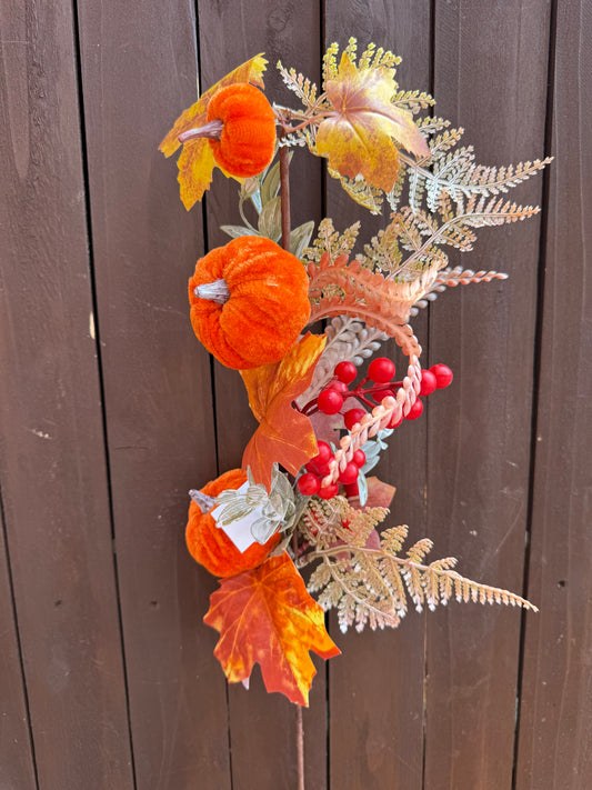 67CM DELUXE AUTUMN PUMPKIN SPRAY ORANGE
