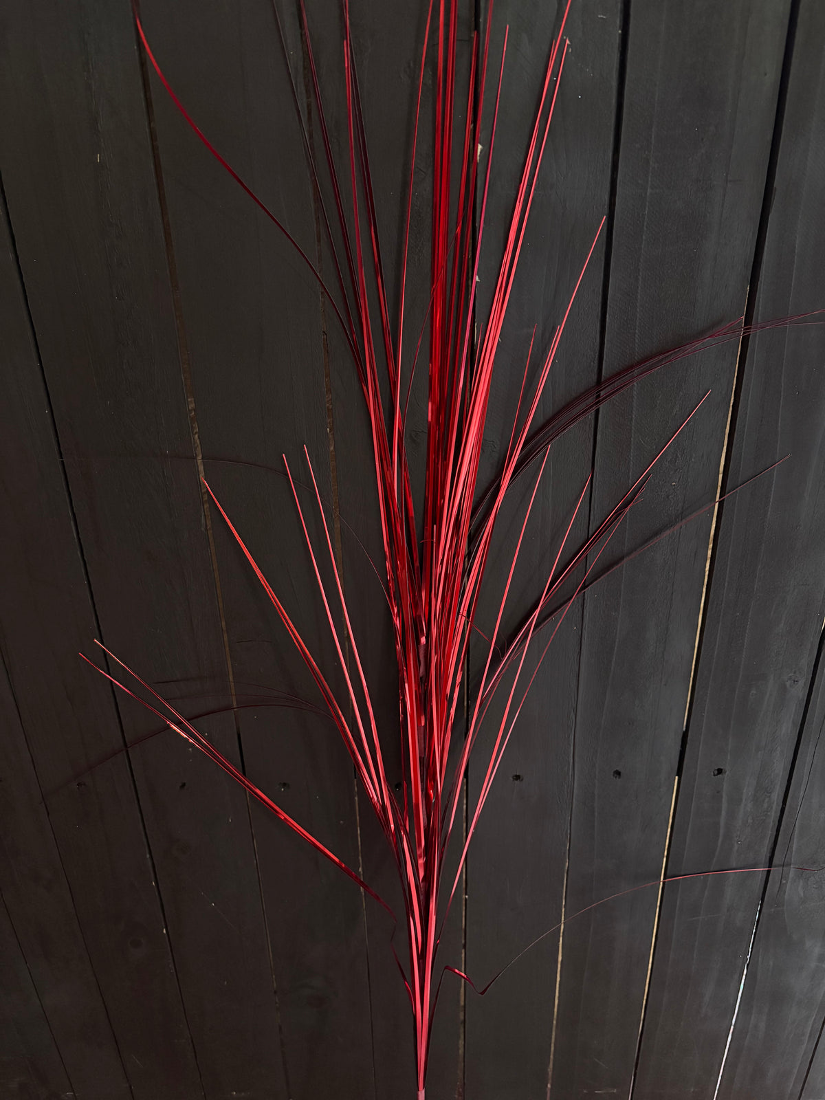 106cm METALLIC GRASS RED