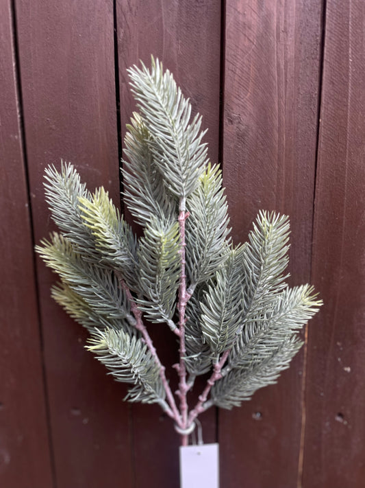 42cm PINE SPRAY GREY/GREEN