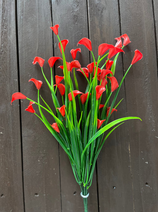 SINGLE CALLA LILY BUNCH RED