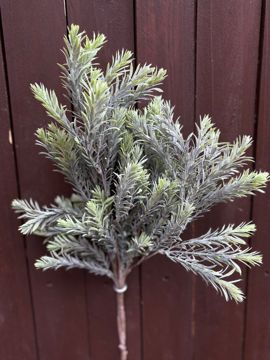 FLOCKED RAVEN LEAF SPRAY GREEN