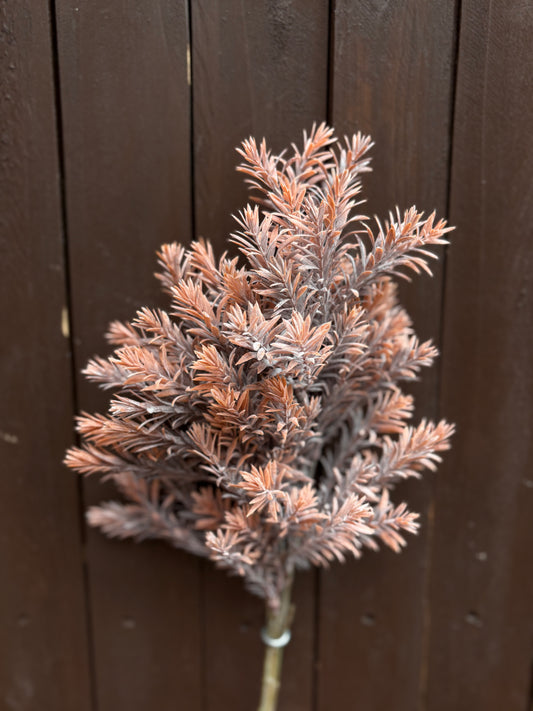 FLOCKED RAVEN LEAF SPRAY ORANGE