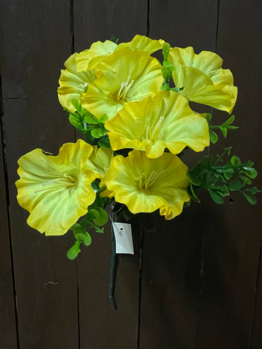 30cm MORNING GLORY BUSH YELLOW