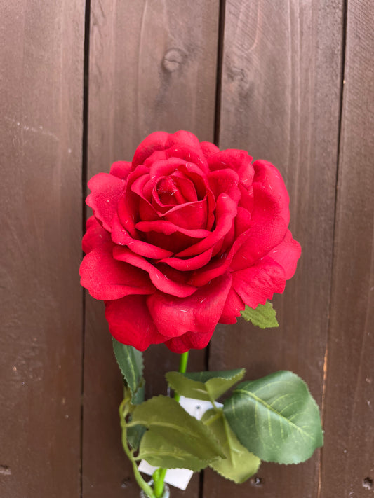63cm REAL TOUCH TEA ROSE RED