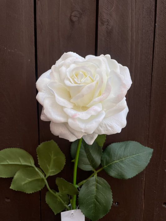 63cm REAL TOUCH TEA ROSE IVORY