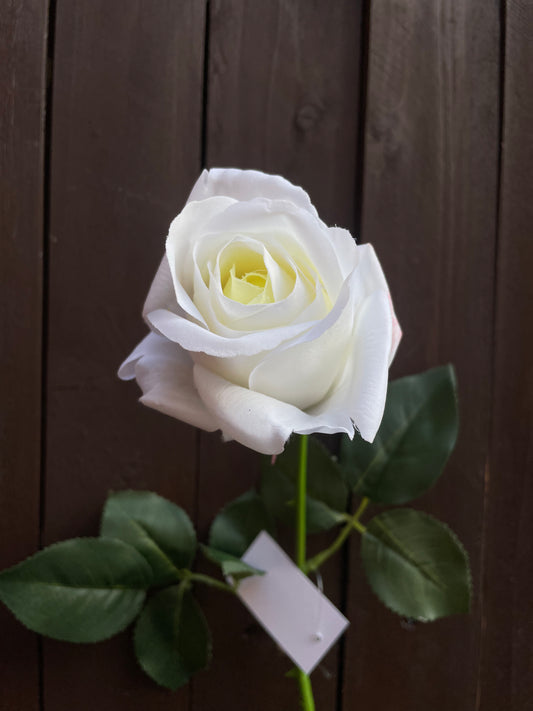 65cm REAL TOUCH LARGE ROSEBUD IVORY
