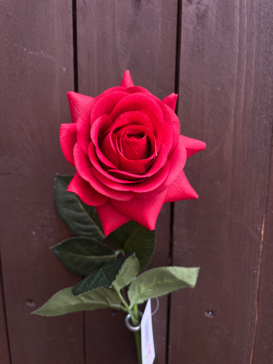 42cm REAL TOUCH SINGLE DIAMOND ROSE RED