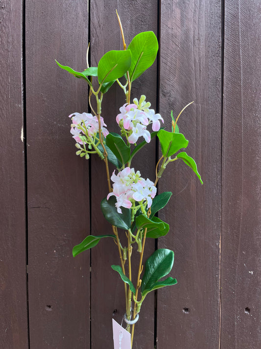 65cm BLOSSOM LEAF SPRAY LIGHT PINK