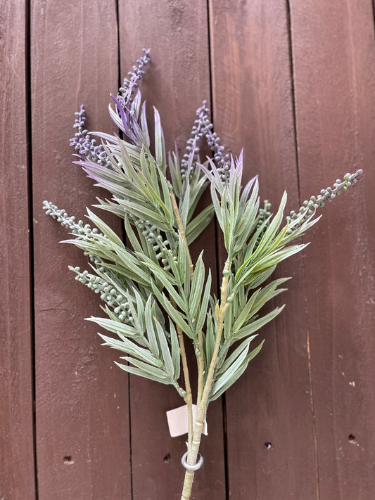 LONG MIXED FERN & BERRY STEM PURPLE