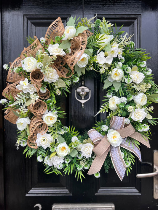 RUSTIC MESH DELUXE WREATH